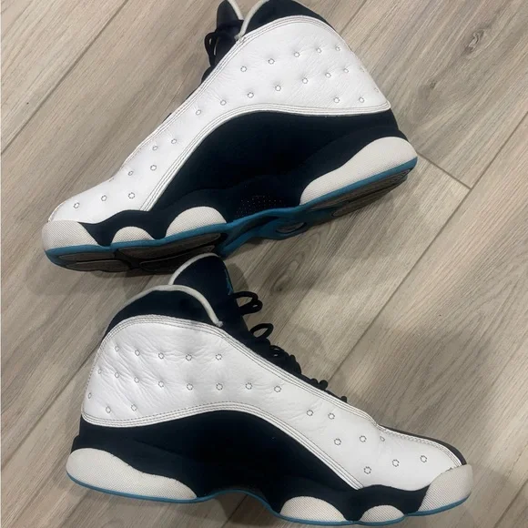 Air Jordan 13 Retro White/Obsidian Dark Powder Blue Size 10.5 - Picture 3 of 8